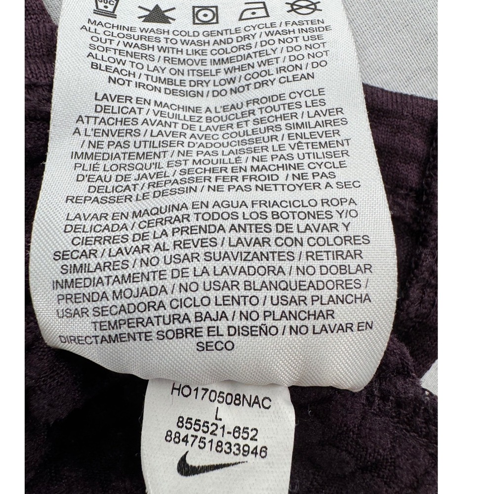 Nike 1/2 Zip Running Top Mens Large Purple Dri-FIT Heathered Performance Outdoor - Picture 5 of 8